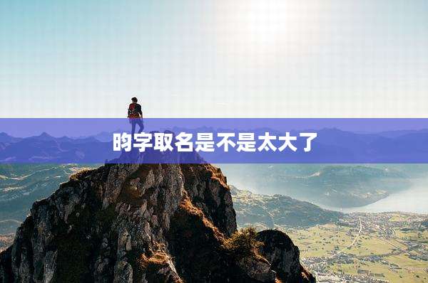 昀字取名是不是太大了