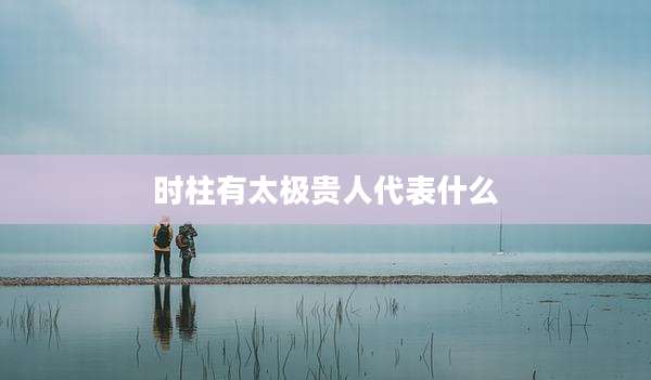 时柱有太极贵人代表什么