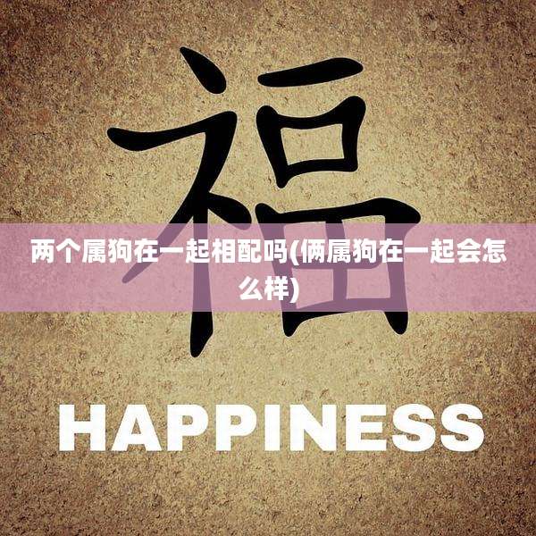 两个属狗在一起相配吗(俩属狗在一起会怎么样)