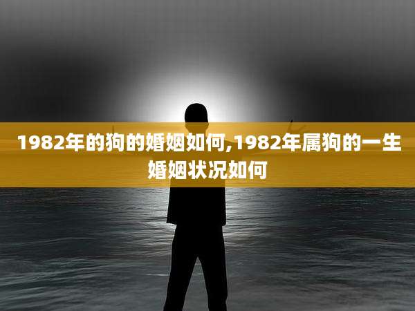1982年的狗的婚姻如何,1982年属狗的一生婚姻状况如何