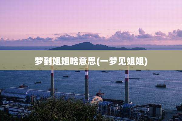 梦到姐姐啥意思(一梦见姐姐)
