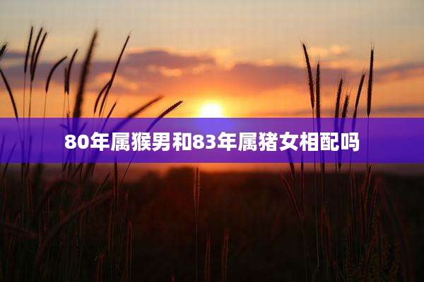 80年属猴男和83年属猪女相配吗