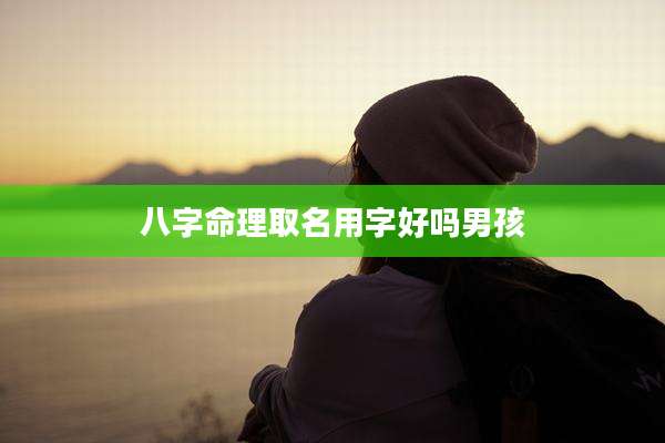 八字命理取名用字好吗男孩