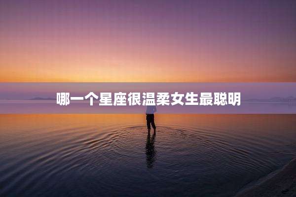 哪一个星座很温柔女生最聪明