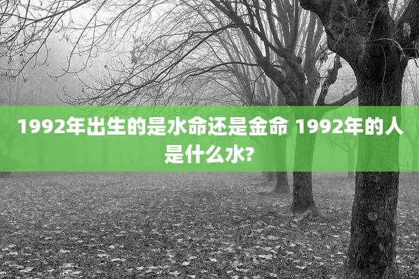 1992年出生的是水命还是金命 1992年的人是什么水?