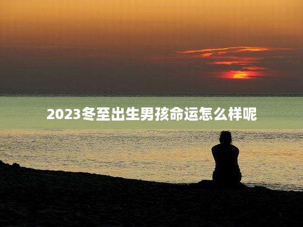 2023冬至出生男孩命运怎么样呢