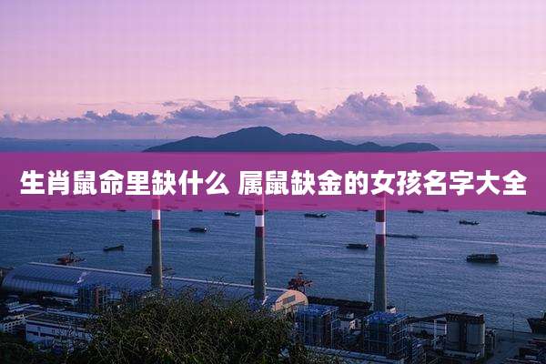 生肖鼠命里缺什么 属鼠缺金的女孩名字大全