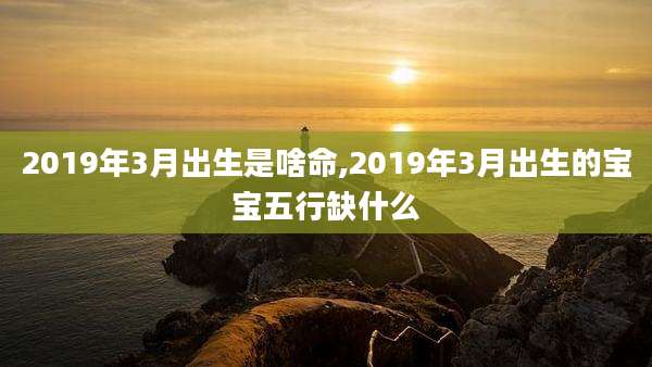 2019年3月出生是啥命,2019年3月出生的宝宝五行缺什么