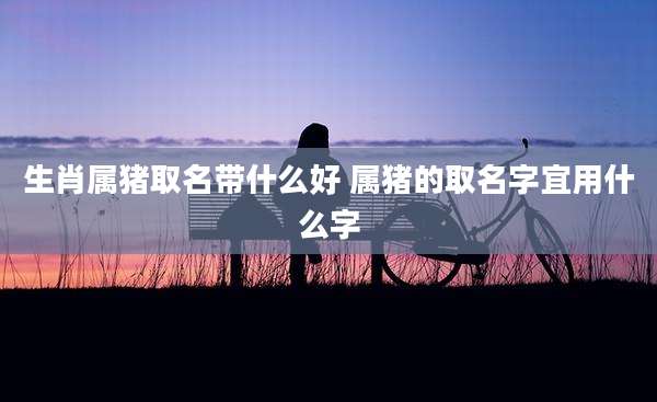 生肖属猪取名带什么好 属猪的取名字宜用什么字