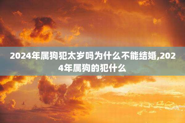 2024年属狗犯太岁吗为什么不能结婚,2024年属狗的犯什么