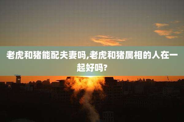 老虎和猪能配夫妻吗,老虎和猪属相的人在一起好吗?