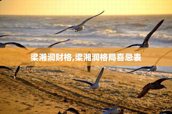 梁湘润财格,梁湘润格局喜忌表