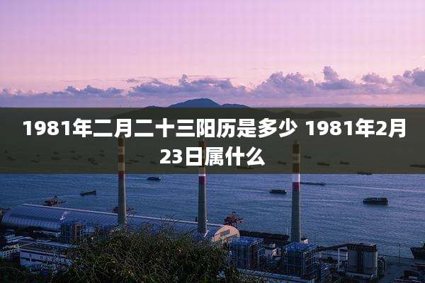 1981年二月二十三阳历是多少 1981年2月23日属什么