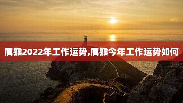属猴2022年工作运势,属猴今年工作运势如何