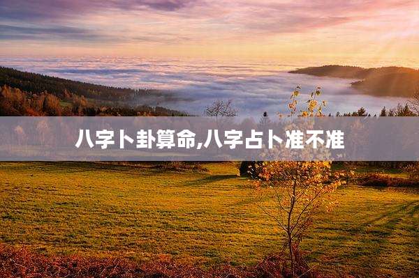 八字卜卦算命,八字占卜准不准