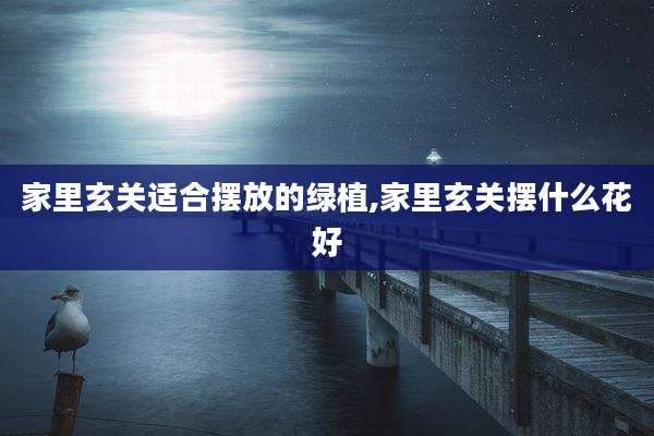 家里玄关适合摆放的绿植,家里玄关摆什么花好