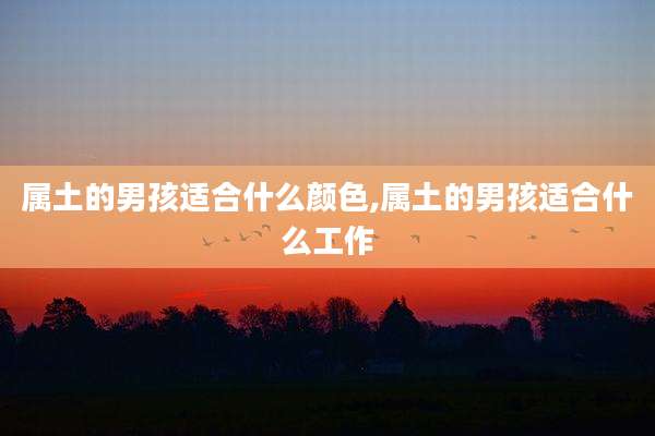 属土的男孩适合什么颜色,属土的男孩适合什么工作