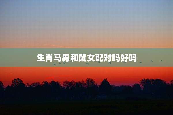 生肖马男和鼠女配对吗好吗