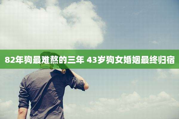 82年狗最难熬的三年 43岁狗女婚姻最终归宿