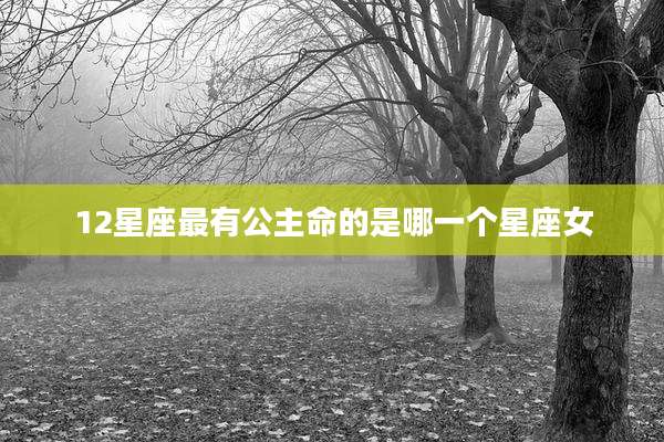 12星座最有公主命的是哪一个星座女