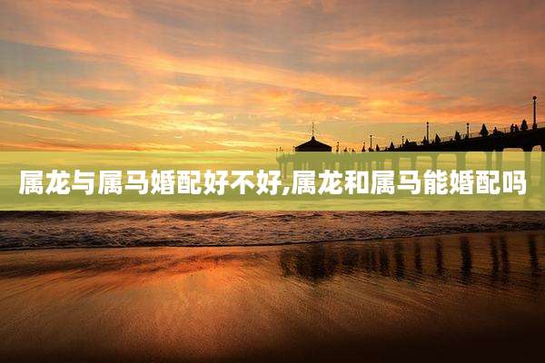 属龙与属马婚配好不好,属龙和属马能婚配吗