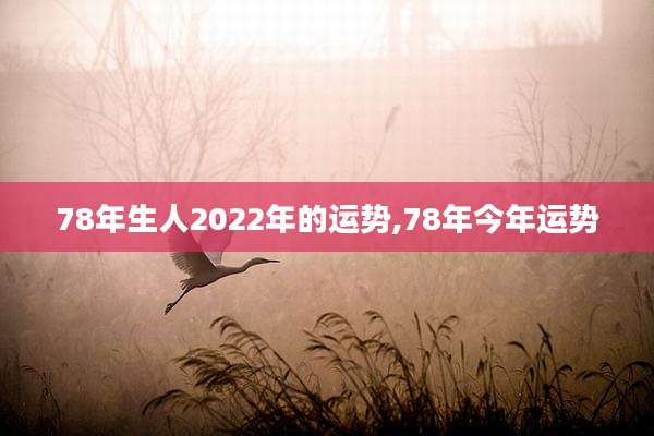 78年生人2022年的运势,78年今年运势