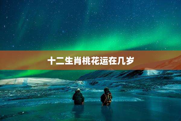 十二生肖桃花运在几岁