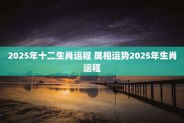 2025年十二生肖运程 属相运势2025年生肖运程