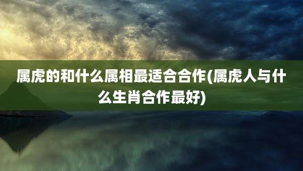 属虎的和什么属相最适合合作(属虎人与什么生肖合作最好)