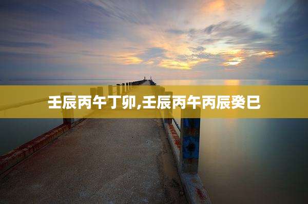 壬辰丙午丁卯,壬辰丙午丙辰癸巳
