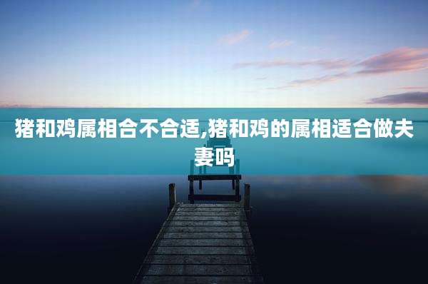 猪和鸡属相合不合适,猪和鸡的属相适合做夫妻吗