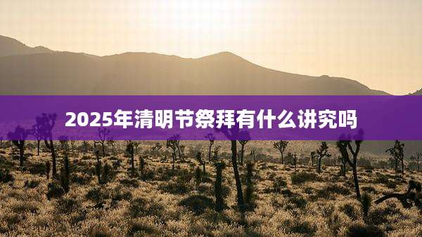 2025年清明节祭拜有什么讲究吗