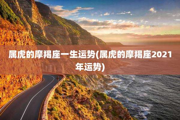 属虎的摩羯座一生运势(属虎的摩羯座2021年运势)
