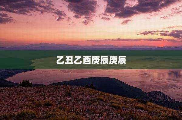 乙丑乙酉庚辰庚辰