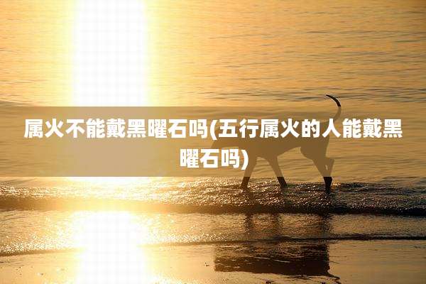 属火不能戴黑曜石吗(五行属火的人能戴黑曜石吗)