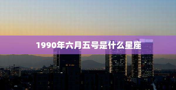 1990年六月五号是什么星座