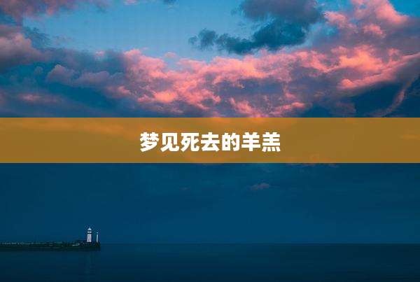 梦见死去的羊羔