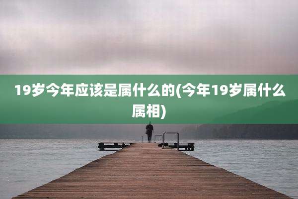19岁今年应该是属什么的(今年19岁属什么属相)