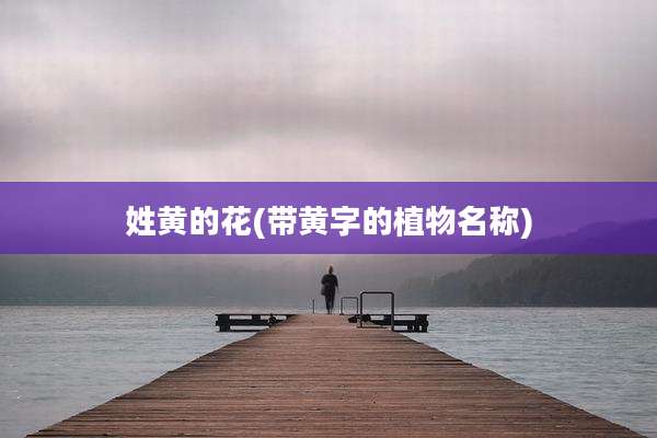 姓黄的花(带黄字的植物名称)