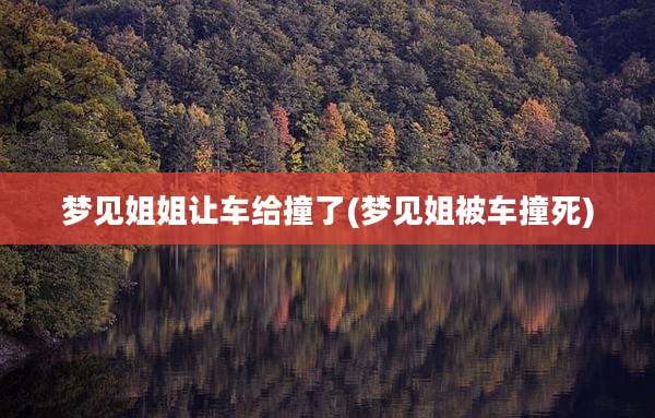 梦见姐姐让车给撞了(梦见姐被车撞死)