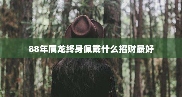 88年属龙终身佩戴什么招财最好