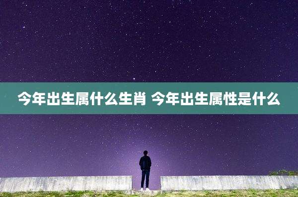 今年出生属什么生肖 今年出生属性是什么