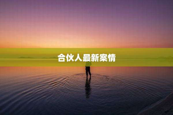 合伙人最新案情