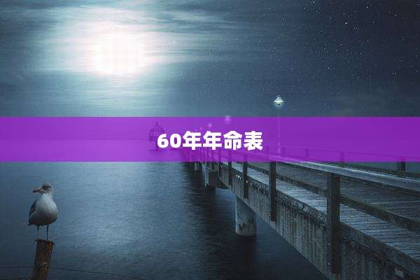 60年年命表