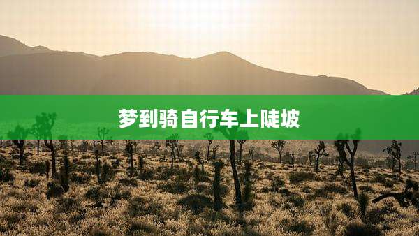 梦到骑自行车上陡坡