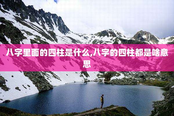 八字里面的四柱是什么,八字的四柱都是啥意思