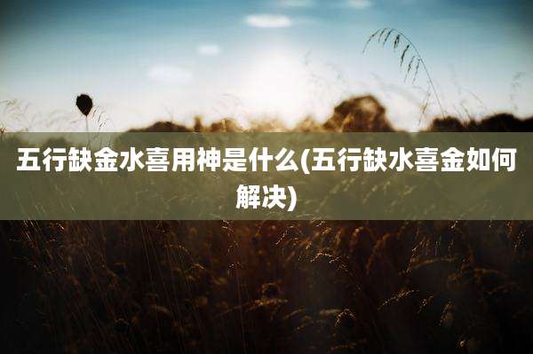 五行缺金水喜用神是什么(五行缺水喜金如何解决)
