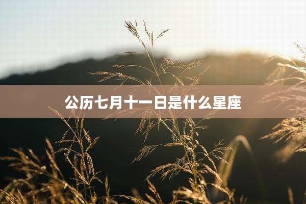 公历七月十一日是什么星座