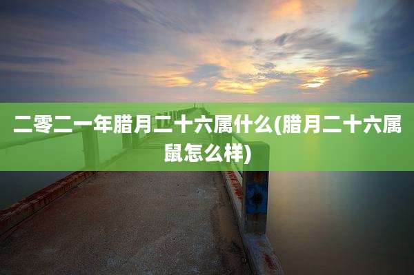 二零二一年腊月二十六属什么(腊月二十六属鼠怎么样)