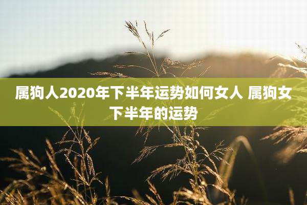 属狗人2020年下半年运势如何女人 属狗女下半年的运势